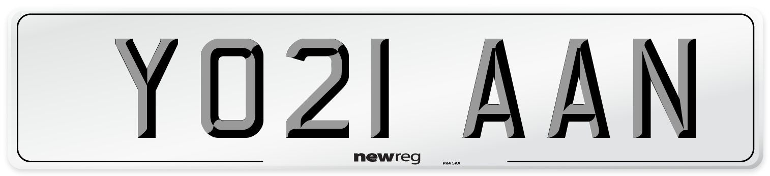 YO21 AAN Number Plate from New Reg